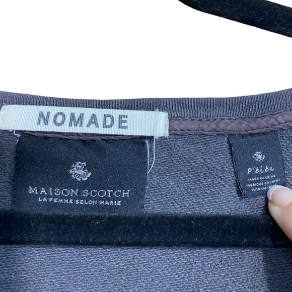 Maison Scotch Nomade from Scotch & Soda gray embroidered eyelet top XS - Picture 6 of 9